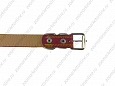 Ошейник Buddy двуслойный кожаный неукрашенный красный 25мм 32-40см (683/2)