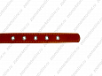 Ошейник Buddy двуслойный кожаный неукрашенный оранжевый 20мм 33-42см (616)