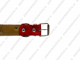 Ошейник Buddy двуслойный кожаный украшенный красный 36мм 47-60см (079)