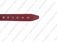Ошейник Buddy однослойный кожаный с шипами красный 36мм 47-60см (062)