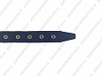 Ошейник Buddy комбинированный кожа+брезент синий 25мм 39-52см (053/3)