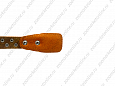 Ошейник Buddy двуслойный кожаный клепаный оранжевый 25мм 32-40см (624/1)
