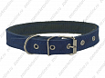 Ошейник Buddy комбинированный кожа+брезент синий 25мм 39-52см (053/3)