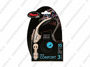 ПОВОДОК-РУЛЕТКА "FLEXI NEW COMFORT XS" Д/СОБАК 3м 12кг ЛЕНТА, ЧЕРНЫЙ 3448