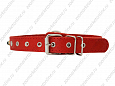 Ошейник Buddy однослойный кожаный украшенный красный 25мм 39-52см (622/1)