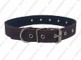 Ошейник Buddy двуслойный кожаный с блочкой фиолетовый 25мм 32-40см (040/4)