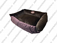 ЛЕЖАК-КОВРИК "BUDDY" С БОРТИКОМ МЕХ, ТЕМНО-КОРИЧНЕВЫЙ L 75(65)x95x20см 542