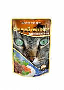 Ночной охотник пауч для кошек (мясное ассорти) 100г