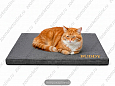 Лежак для животных Buddy XS велюровый серый 60х40см