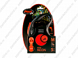Flexi New Neon M поводок-рулетка для собак оранжевый трос 5м 25кг 1803