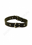 Ошейник Buddy комбинированный кожа+брезент черный 35мм 30-45см ВМ110137