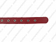 Ошейник Buddy двуслойный кожаный с блочкой красный 25мм 39-52см (040/2)