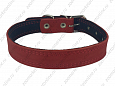 Ошейник Buddy двуслойный кожаный неукрашенный красный 25мм 39-52см (039/2)