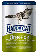 Хэппи Кэт пауч для кошек (ягненок/телятина/зеленая фасоль) 100г