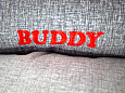 Лежанка для животных Buddy L велюровая серая 110х88х30см