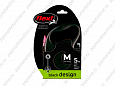 ПОВОДОК-РУЛЕТКА "FLEXI BLACK DESIGN M" Д/СОБАК 5м 20кг ТРОС, РОЗОВЫЙ 3418