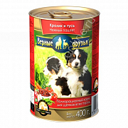 Верные друзья консервы для щенков (кролик/гусь) 400г